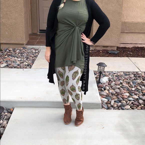 Army Green Lularoe Carly - sz  XXS - Picture 7 of 7